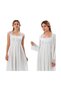 Duchesse 2200 Ecru Color Pregnant Maternity Nightgown Dressing Gown Set 2200