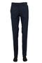 Men's Navy Blue Pipe Leg Classic Cut Fabric Trousers