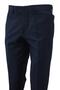 Men's Navy Blue Pipe Leg Classic Cut Fabric Trousers - 3