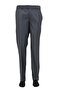 Men's Gray Classic Cut Fabric Trousers