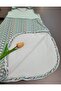 Summer and Spring Non-Fiber, Cotton Double Layer Combed Cotton Children's Sleeping Bag 1.0 Tog- Mint Fox - 4
