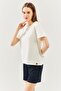 White Oversize Comfortable 100% Cotton Combed Crew Neck Short Sleeve Basic T-shirt - 3