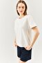 White Oversize Comfortable 100% Cotton Combed Crew Neck Short Sleeve Basic T-shirt - 7