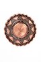 Gaziantep Copper Tea Plate Grape Embroidered Set of 6 - 2