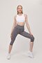 High Waist Strict Purple Bermuda Capri Yoga Tights - 3