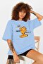 Unisex Garfield Exotic Printed Oversize Crew Neck T-Shirt
