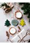 Felt Christmas Tree Ornaments, 3 cm, 25 Pieces - Felt Motif-t491 - 5