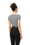 V-Neck Striped Short Sleeve Bady Blouse T-shirt 100% Cotton - 2