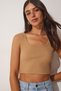 Women's Biscuit Emerald Green Strappy Crop 2 Pack Knitted Blouse GT00034 - 5