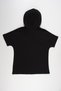 Boy's Oversize Hooded Black T-Shirt - 3
