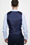Slim Fit, Float, Double Pocket, Buttoned, Dobby Men's Navy Blue Vest - 4