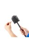 Oval Silicone Toilet Brush - Gray