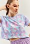 تي شيرت Batik Aqua مريح للغاية مصنوع من القطن بنسبة 100% وياقة دائرية وأكمام قصيرة - 8