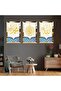 Gold Mirrored Plexiglass Framed Allah and Hz Muhammad Word Religious Triple Mdf Painting Set - 2