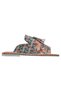 Women's Vegan Leather Multicolored Slippers - Texture Design - 3