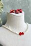 Coral Natural Stone Pearl Necklace - 2