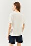 White Oversize Comfortable 100% Cotton Combed Crew Neck Short Sleeve Basic T-shirt - 5
