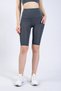 Partly Women's Gray Pocketed High Waist Yoga Laptop Tights 10" - 3
