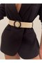 Women's Mesh Elastic Women's Belt with Plated Buckle, Jacket Belt, Shirt Belt, Dress Belt - 3