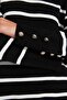 Black Sleeves Button Detailed Striped Knitwear Dress TCTAW24EB00002 - 5
