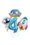 Space Cosmic Galaxy Astronaut 4 Year Old Balloon Set Star Balloon Foil Set Concept Birthday Set