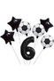 Football Concept 6 Year Old Balloon Set Match Concept Birthday Set Age Balloon Set