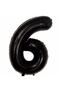 Number Foil Balloon Black Number Balloon Black 6 Years Balloon 76 Cm Number Balloon Flying Balloon Helium Balloon