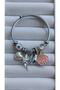 Bracelet Charm Angel Heart Silver Color - 5