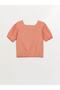 LCW Kids Square Neck Linen Blend Girl's Blouse - 2