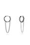 Knitted Model Large Size Chain Accessory Ring Snap 316L Steel Men's Earrings - 5