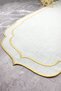 غلاف مزدوج ذهبي اللون مطرز بتأثير الكتان مقاس 40 × 140 سم - 2