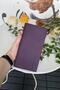 Women's Purple Wallet Genuine Leather Long Wallet with Phone Compartment, Magnet and Handband |   Verona - 3