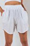 White Mini Shorts - Kyra Muslin Women - 4