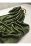 Khaki Satin Fabric Draped - 2