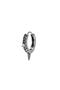 Punk Spike White Zircon Stone Hoop 316L Steel Men's Earrings