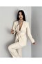 Women's Belted Jacket Trousers Set Stone