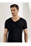 Men's Black Short-Sleeve V-Neck Tank Top M Sh New Season (2-Piece Economical Pack)