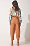 Women's Light Tile Linen Shalwar Trousers CI00036 - 5