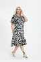 Plus Size Knee Length Sleeves and Skirt Ruffle Detailed Stylish Pocketed Viscose Combed Cotton Dress - 5