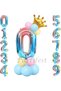 Unicorn Concept 0 Year Old Number Balloon Welcome Set Birthday Party Set