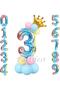 Unicorn Concept 3 Year Old Figure Balloon Welcome Set Birthday Party Set