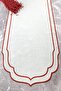 عداء مزدوج اللون أحمر اللون مطرز بتأثير الكتان مقاس 40 × 140 سم - 3