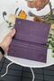 Women's Purple Wallet Genuine Leather Long Wallet with Phone Compartment, Magnet and Handband |   Verona - 4
