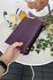 Women's Purple Wallet Genuine Leather Long Wallet with Phone Compartment, Magnet and Handband |   Verona - 5