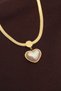 Lisinya741 - 316L Steel Curved Heart Model Italian Chain Necklace