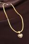 Lisinya741 - 316L Steel Curved Heart Model Italian Chain Necklace - 2