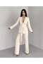 Women's Belted Jacket Trousers Set Stone - 2