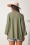 Women's Khaki Layered Collar Textured Seasonal Jacket DD01064 - 3