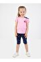 Baby Girl Capris Short Sleeve Epaulette Printed Summer Basic Bottom-Top Set 6-24 Months - 2