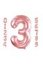 3 Number Foil Balloon Rosegold Color Number Balloon 3 Age Balloon 76 Cm Number Balloon Flying Balloon Helium Balloon